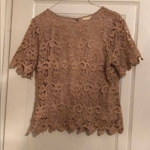 Tan lace shirt